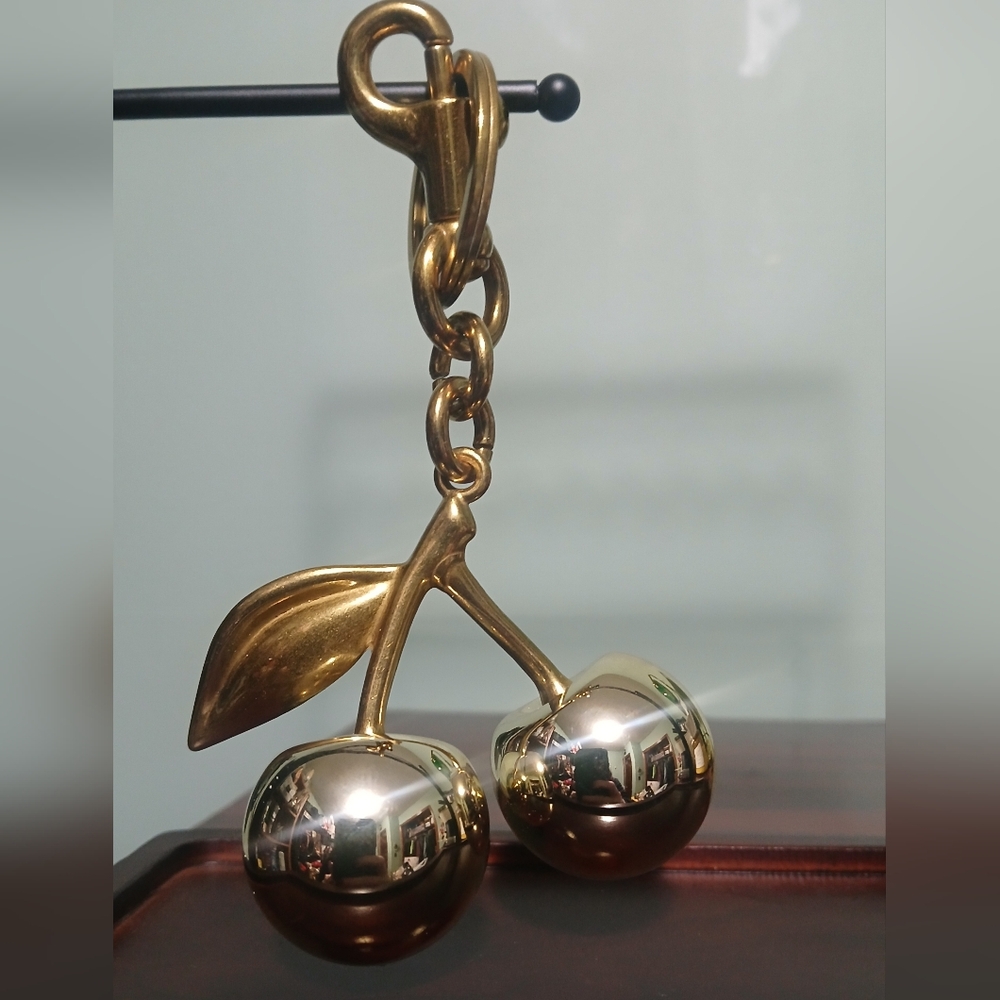 Gold Cherry Charm/Keychain - Picture 2 of 3